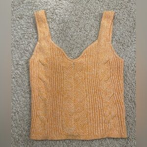 Express Orange Knit Tank Top